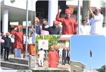 राजुरा तहसील कार्यालयात महाराष्ट्र दिनी उत्साहात ध्वजारोहण सोहळा संपन्न
