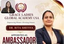 महाराष्ट्रासाठी ग्रेस लेडीज ग्लोबलच्या राजदूतपदी डॉ. रिता शेटीया यांची सलग पाचव्यांदा नियुक्ती