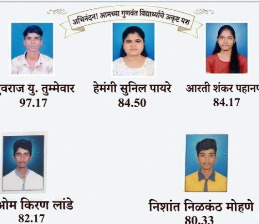 🌟 राजुरा तालुक्यात इन्फंट जिजस ज्युनियर कॉलेजची यशस्वी घोडदौड; युवराज तुम्मेवार अव्वल 🌟
