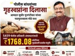 “पोलीस बांधवांच्या गृहस्वप्नांना दिलासा” : आमदार सुधीर मुनगंटीवार यांच्या पाठपुराव्याला मोठे यश; ₹१७६८ कोटींच्या गृहकर्जाला मंजुरी